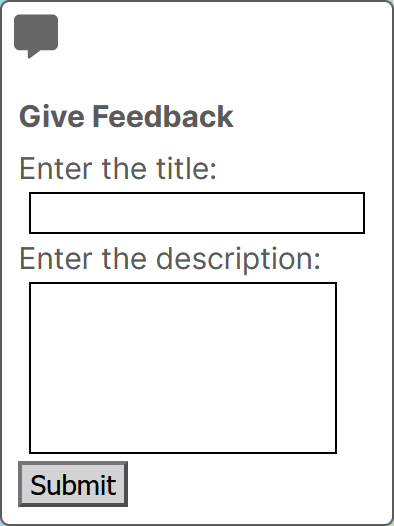 feedback form