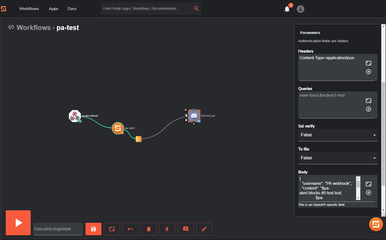 Shuffle workflow interface.