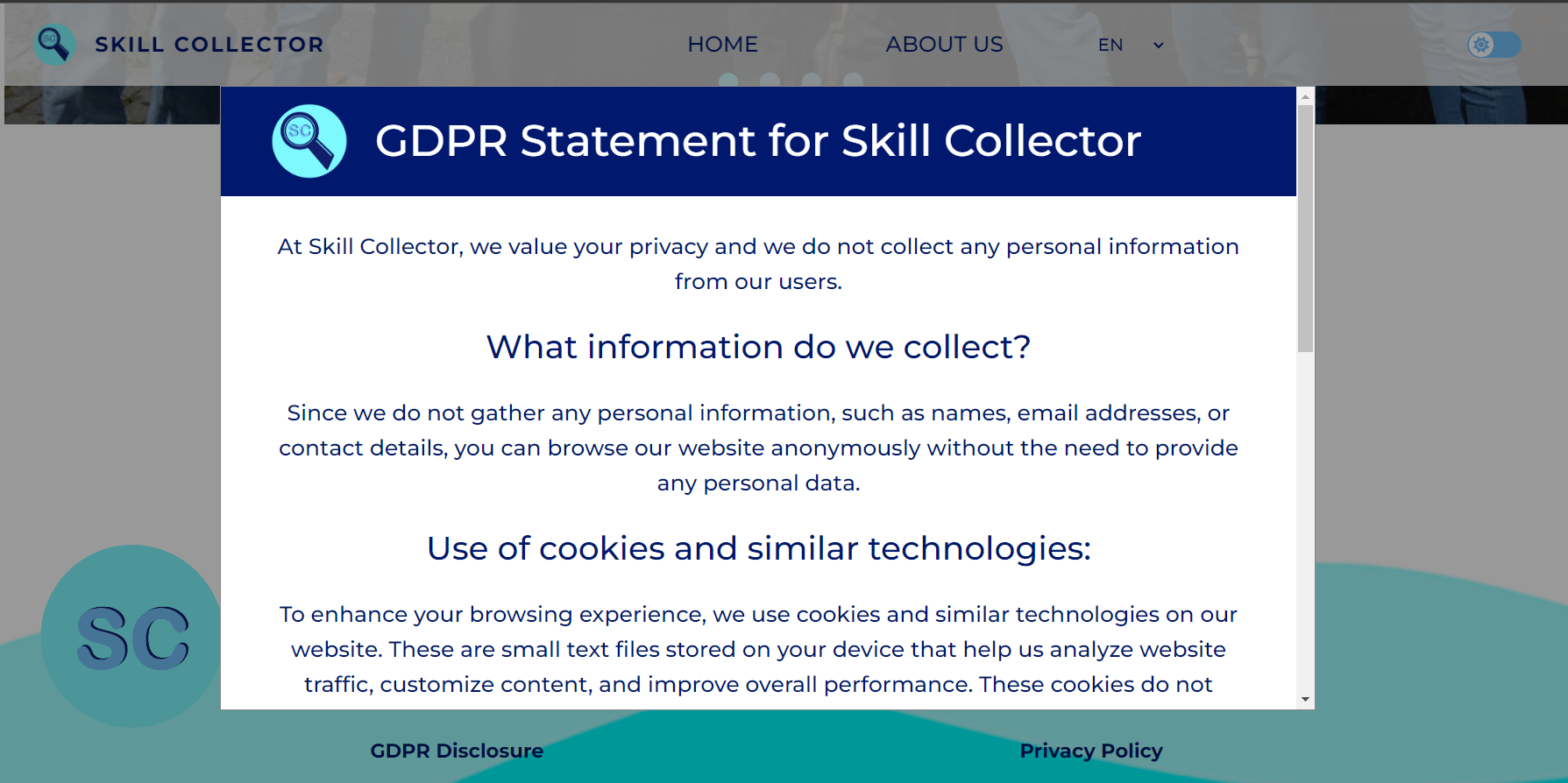 GDPR mockup